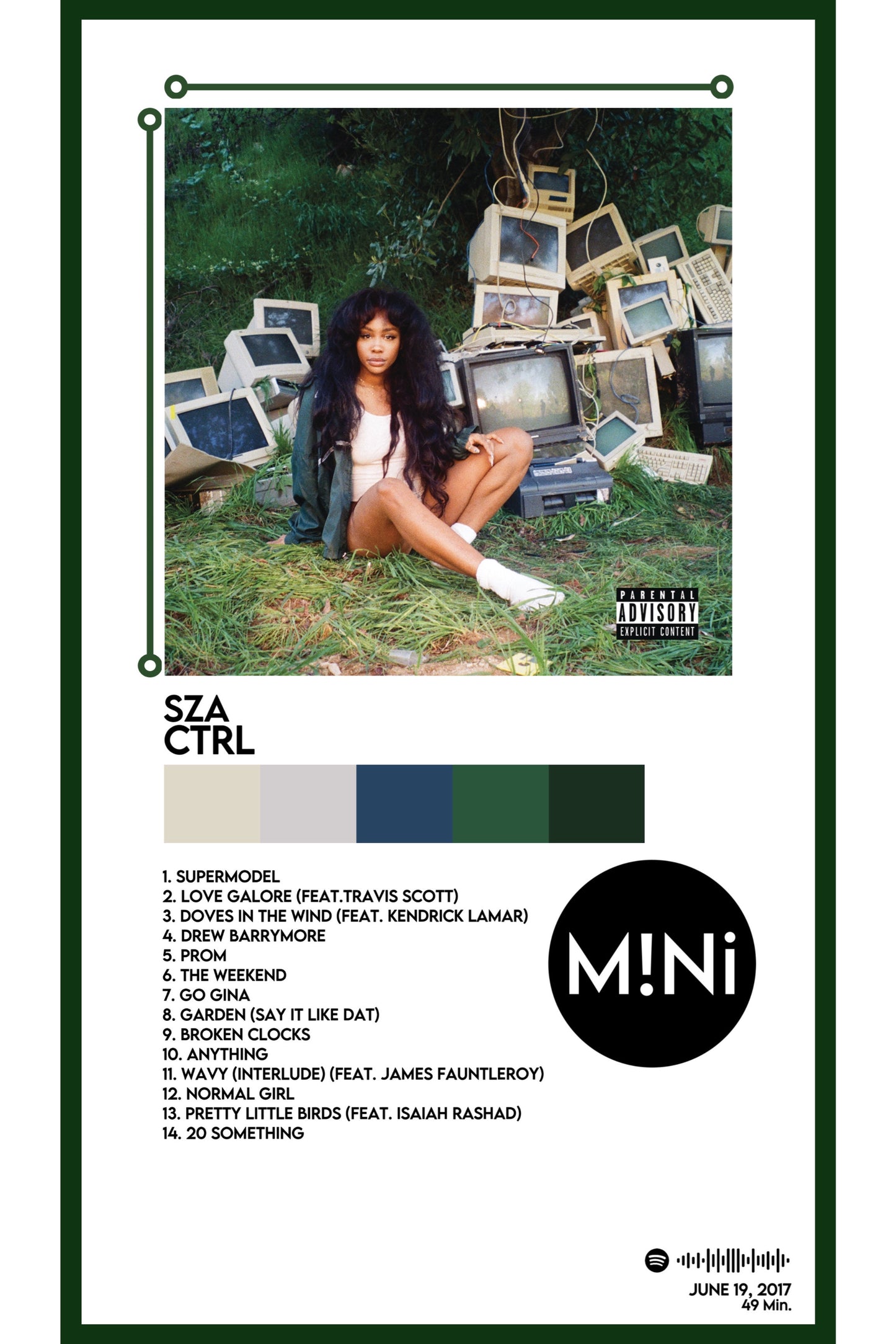SZA - 'CTRL' 12x18 Poster