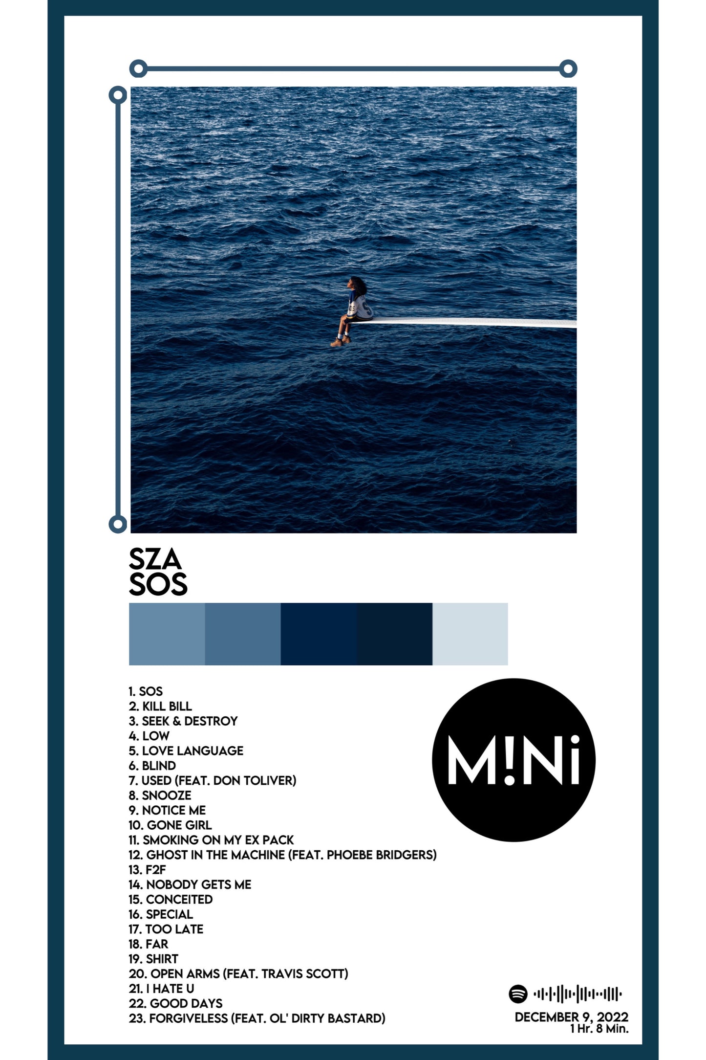 SZA - 'SOS' 12x18 Poster