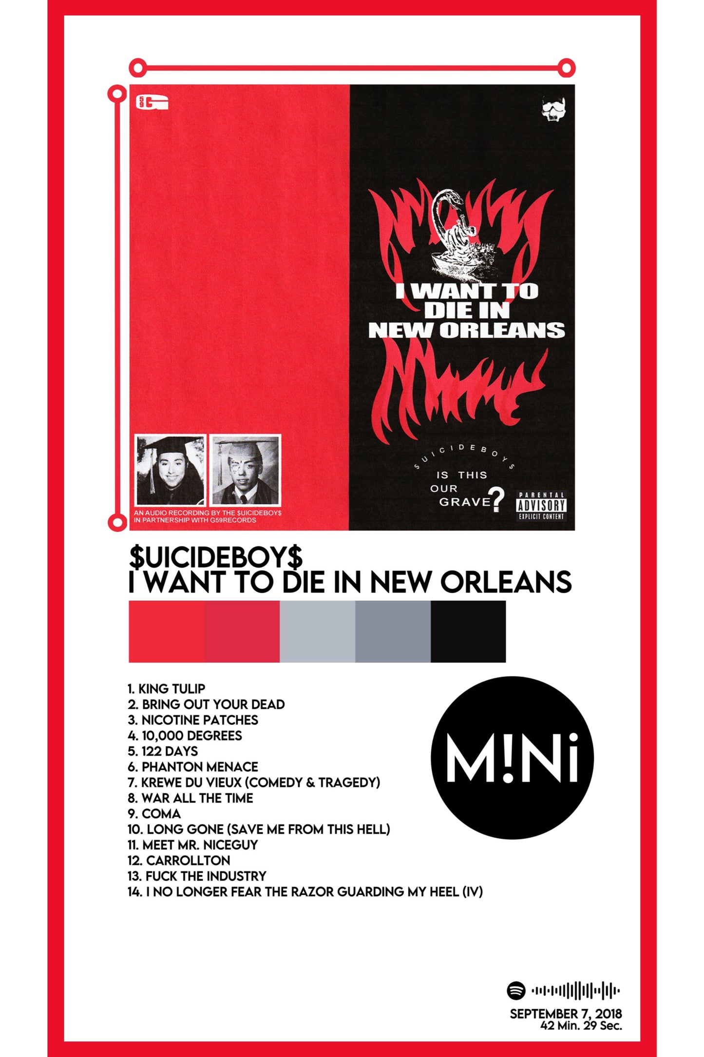 $uicideboy$ - 'I Want To Die In New Orleans' 12x18 Poster