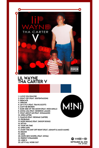 Lil Wayne - 'Tha Carter V' 12x18 Poster