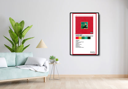 Kanye West - 'My Beautiful Dark Twisted Fantasy' 12x18 Poster