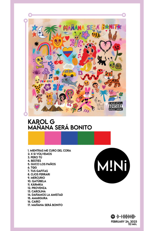 Karol G - 'Mañana Será Bonito' 12x18 Poster