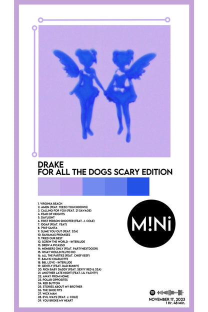 Drake - 'For All The Dogs' 12x18 Poster