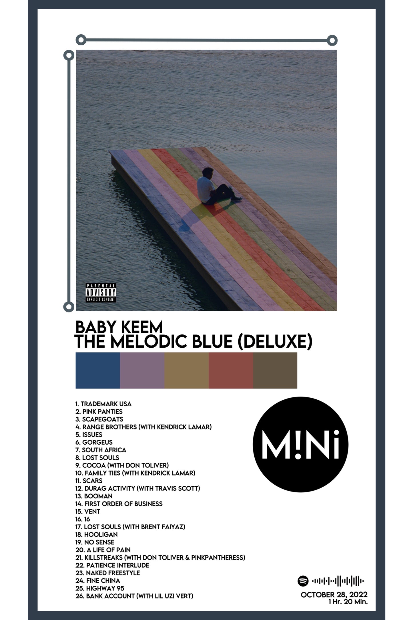 Baby Keem - 'The Melodic Blue' 12x18 Poster