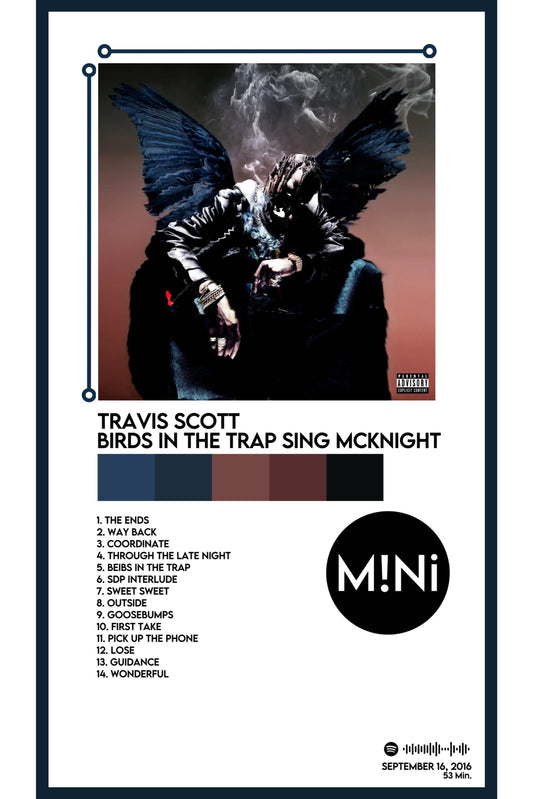 Travis Scott - 'Birds In The Trap Sing McKnight' 12x18 Poster