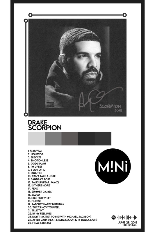 Drake - 'Scorpion' 12x18 Poster