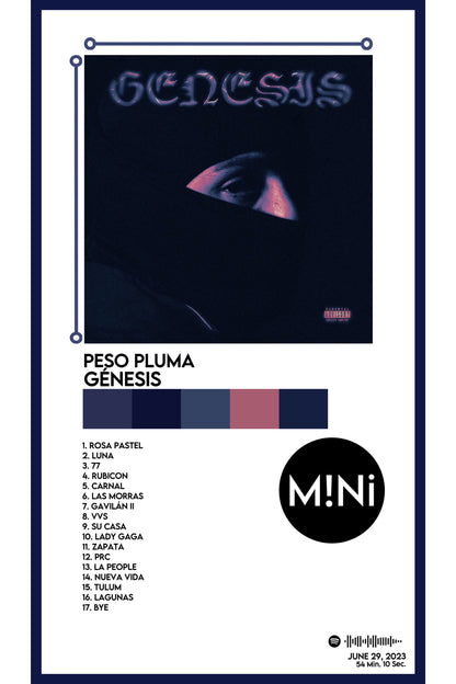 Peso Pluma - 'Génesis' 12x18 Poster