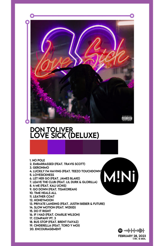 Don Toliver - 'Love Sick (Deluxe)' 12x18 Poster
