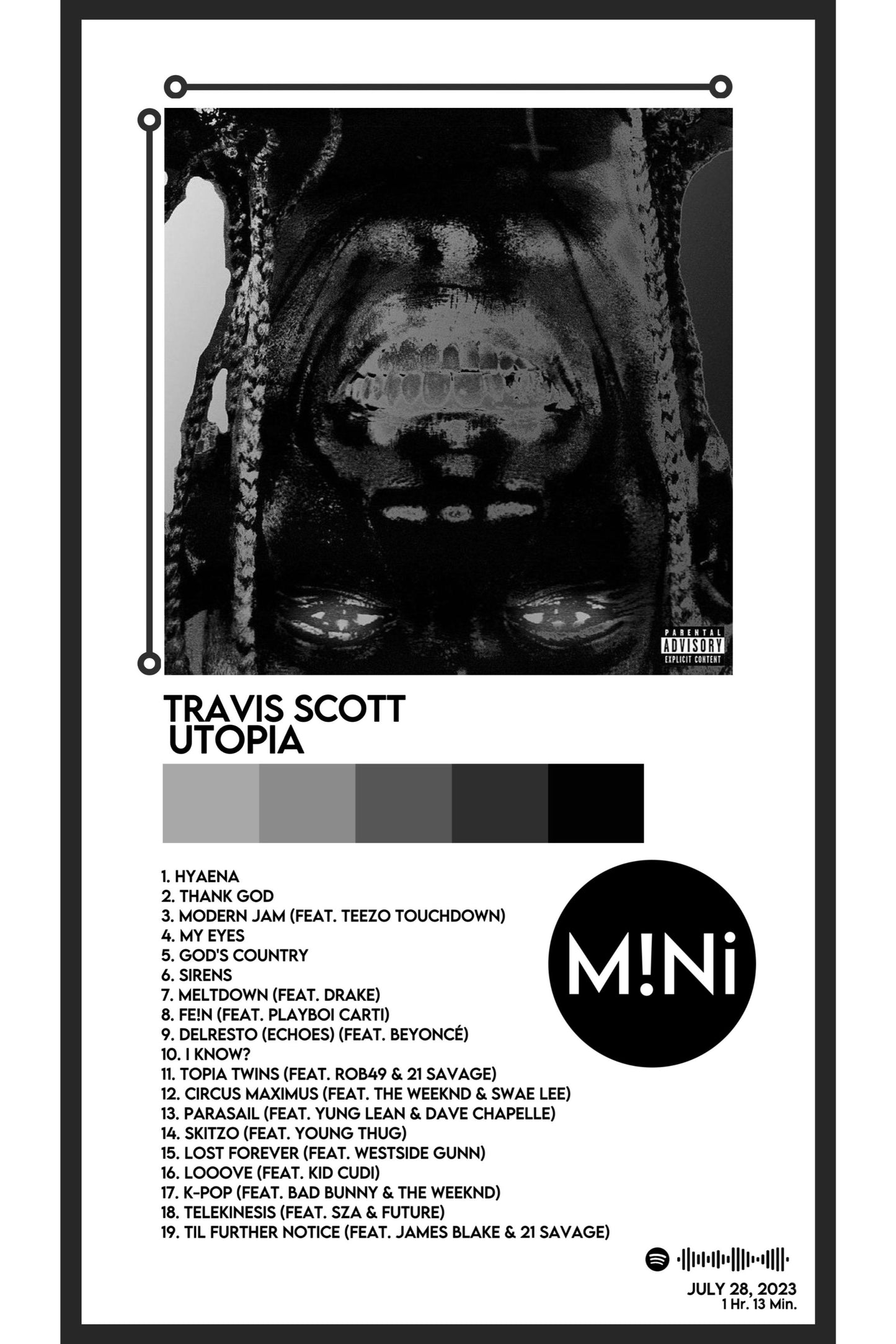 Travis Scott - 'UTOPIA' 12x18 Poster