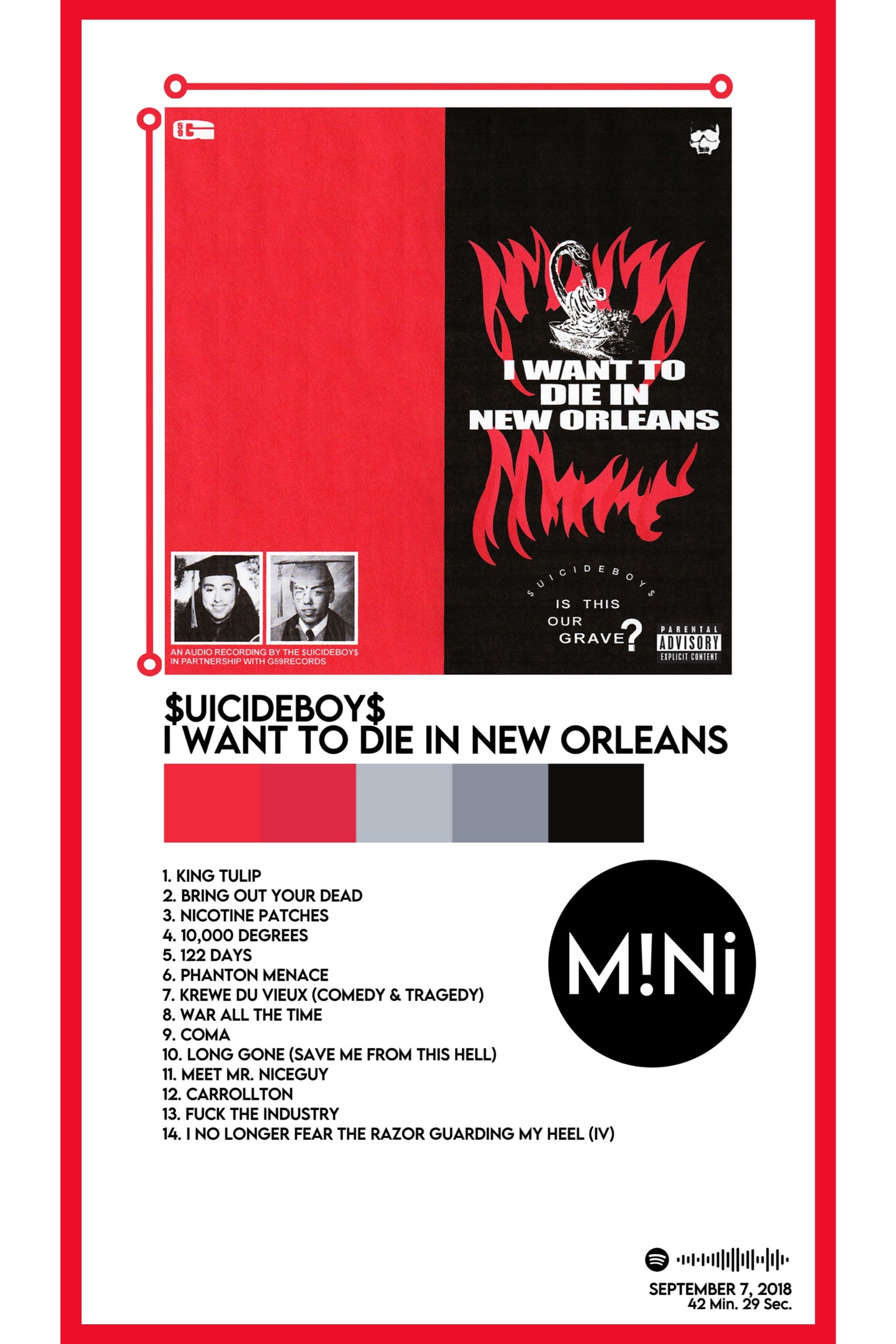 $uicideboy$  - 'I Want To Die In New Orleans' 12x18 Poster