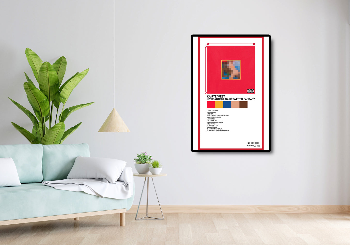 Kanye West - 'My Beautiful Dark Twisted Fantasy' 12x18 Poster