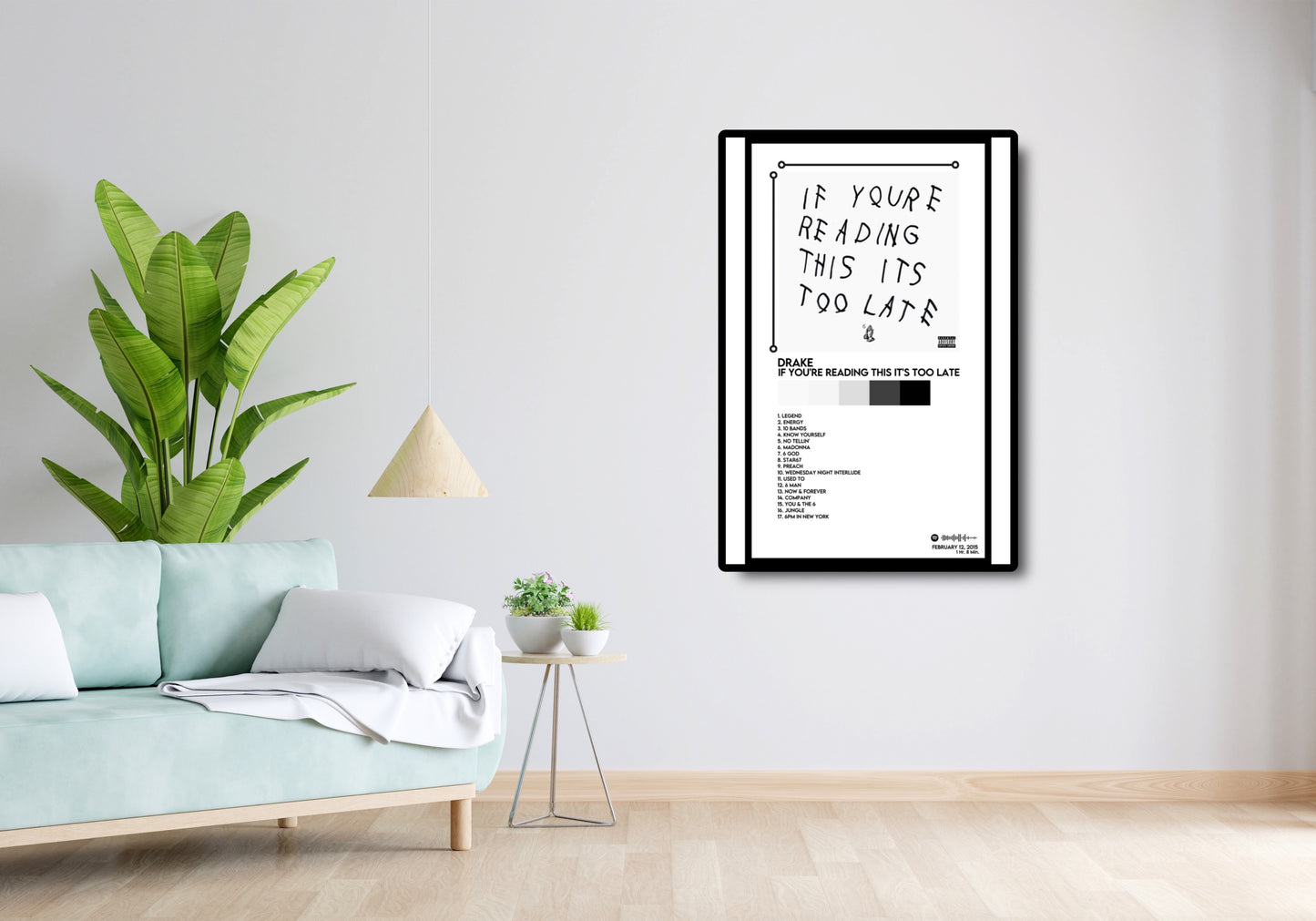 Drake - 'If You’re Reading This It’s Too Late' 12x18 Poster