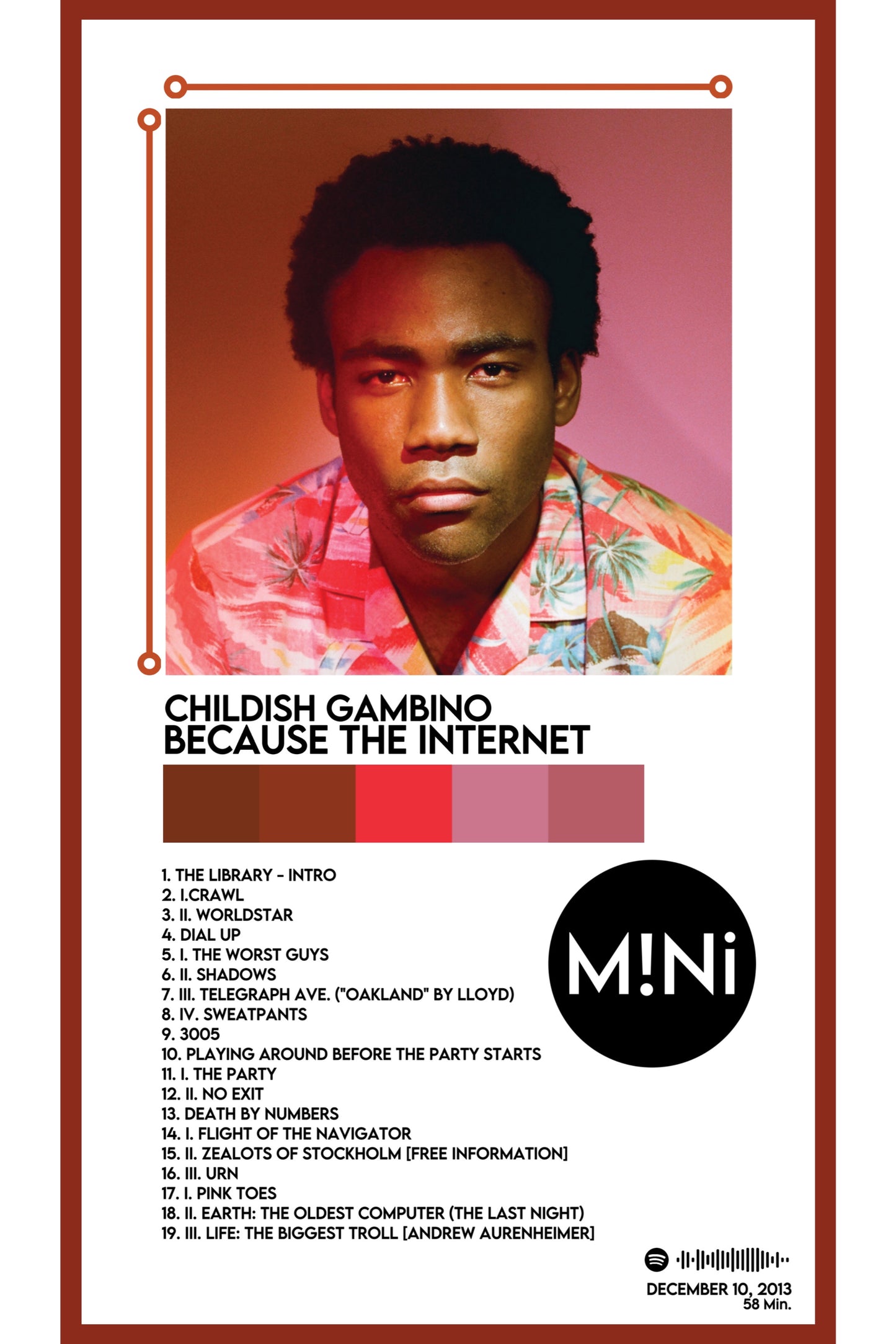 Childish Gambino - 'Because The Internet' 12x18 Poster