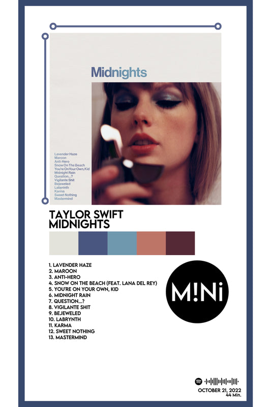 Taylor Swift - 'Midnights' 12x18 Poster