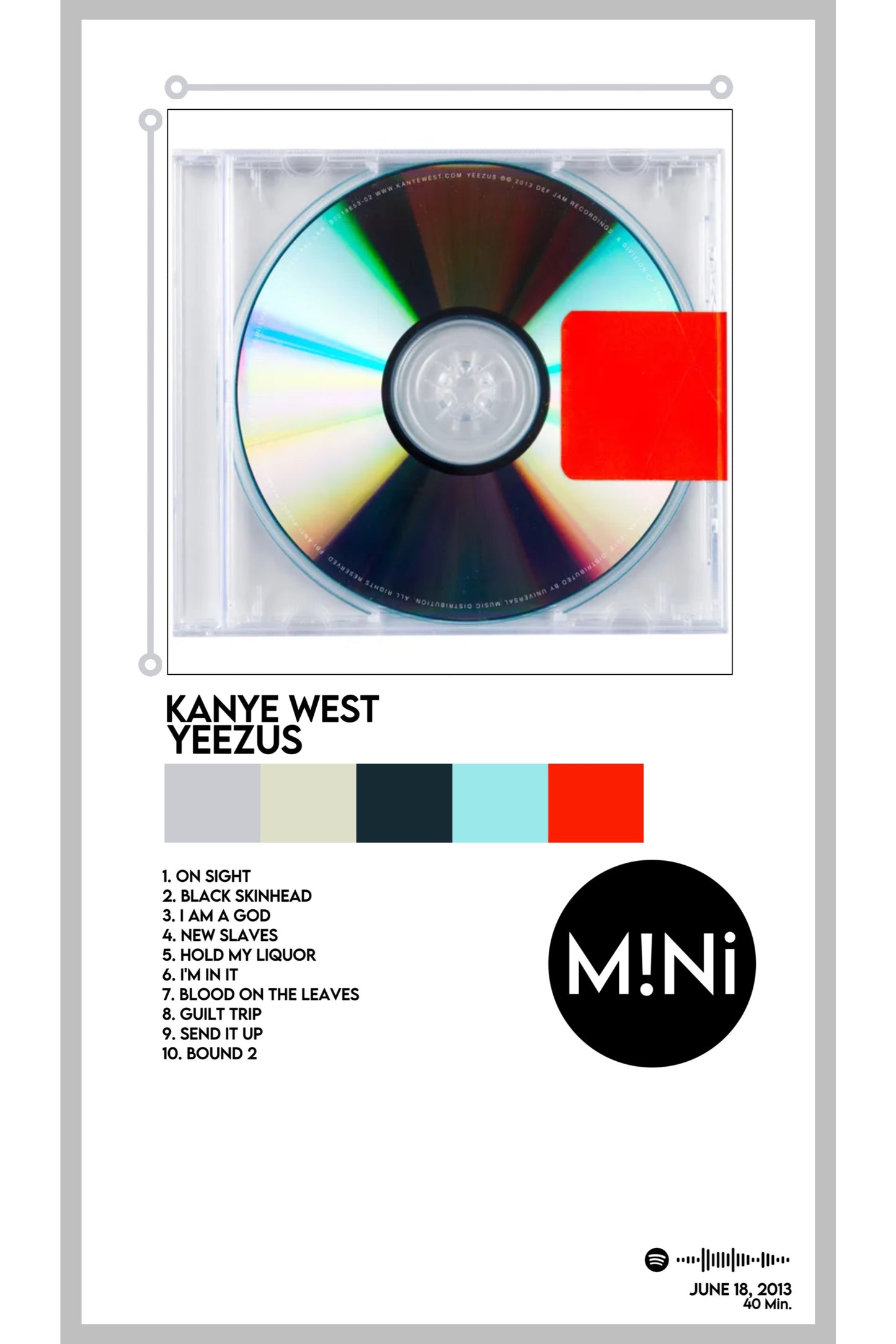 Kanye West - 'Yeezus' 12x18 Poster