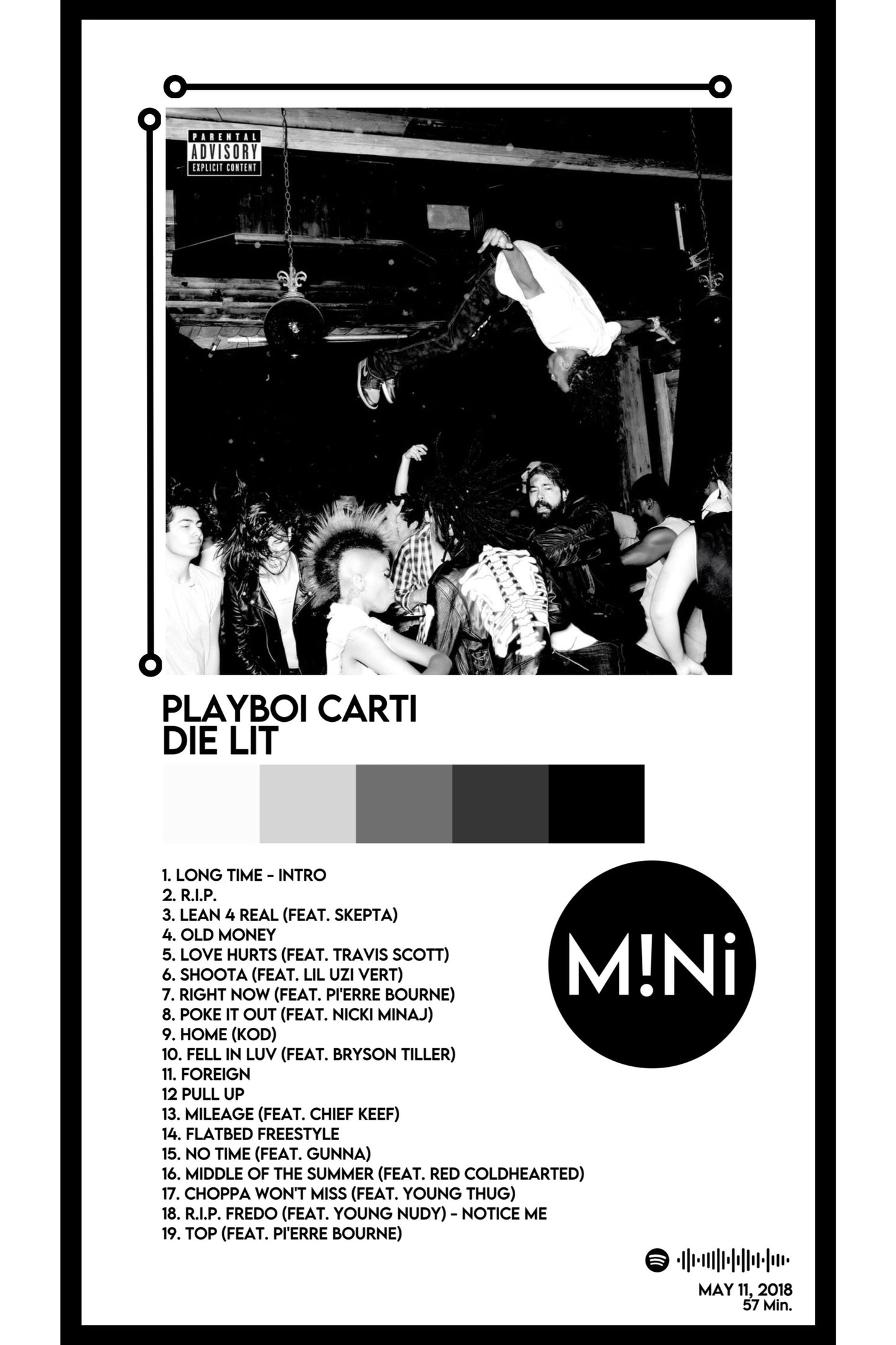 Playboi Carti - 'Die Lit' 12x18 Poster