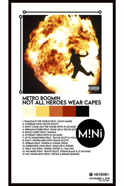 Metro Boomin - 'Not All Heroes Wear Capes' 12x18 Poster