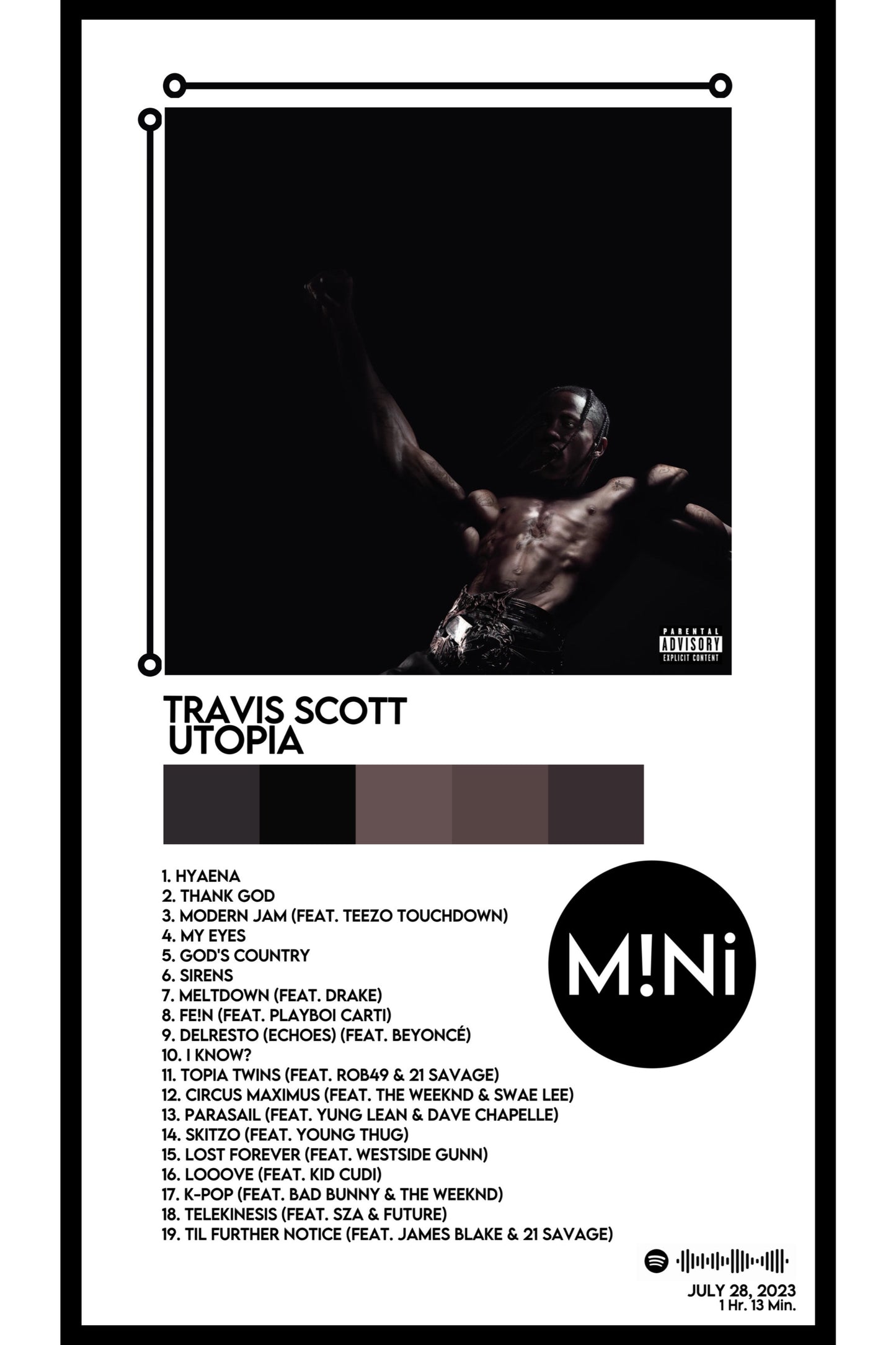 Travis Scott - 'UTOPIA' 12x18 Poster