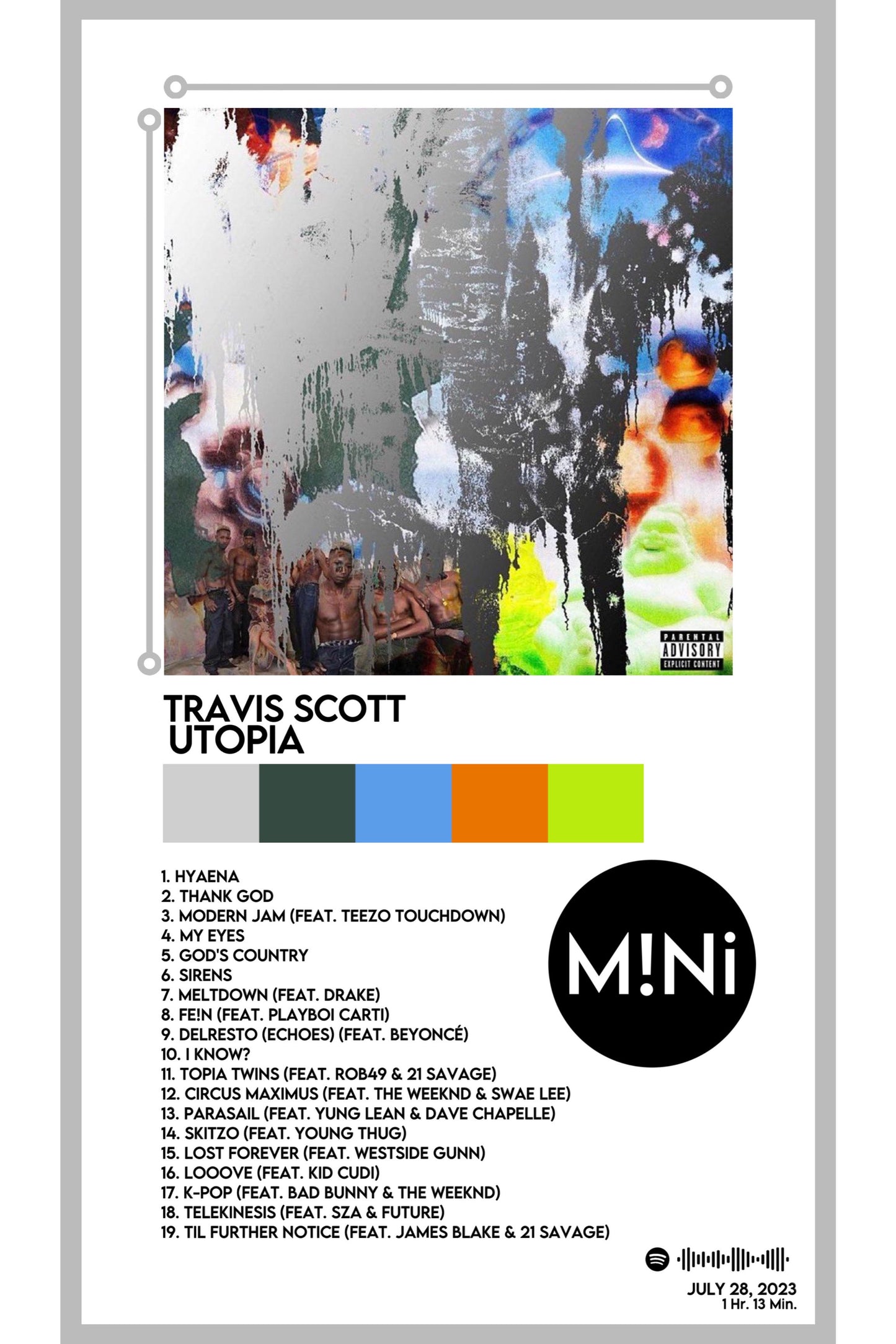 Travis Scott - 'UTOPIA' 12x18 Poster