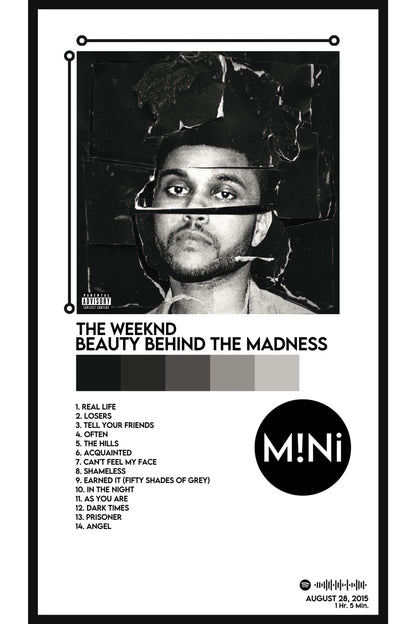 The Weeknd - 'Beauty Behind The Madness' 12x18 Poster