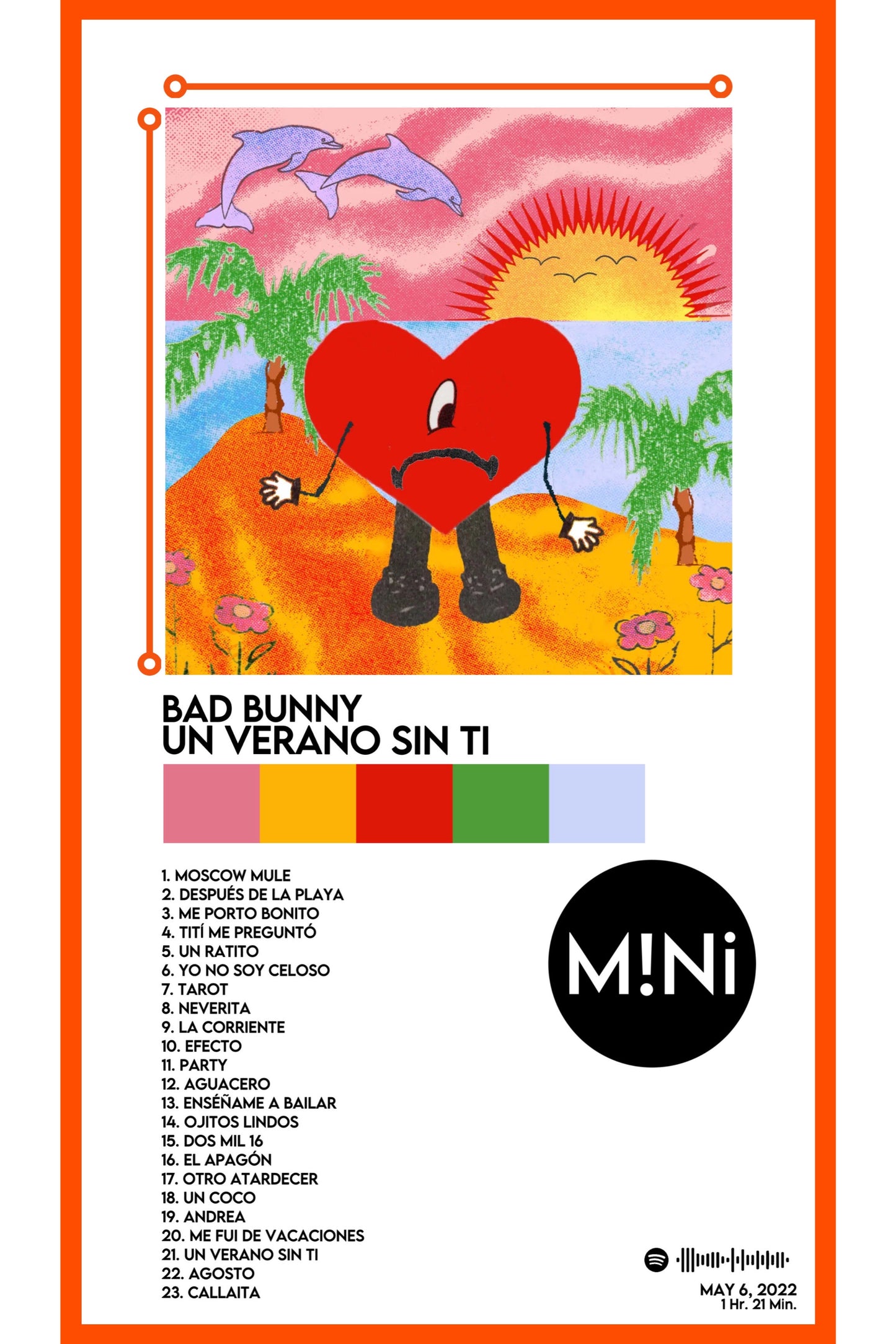 Bad Bunny - 'Un Verano Sin Ti' 12x18 Poster