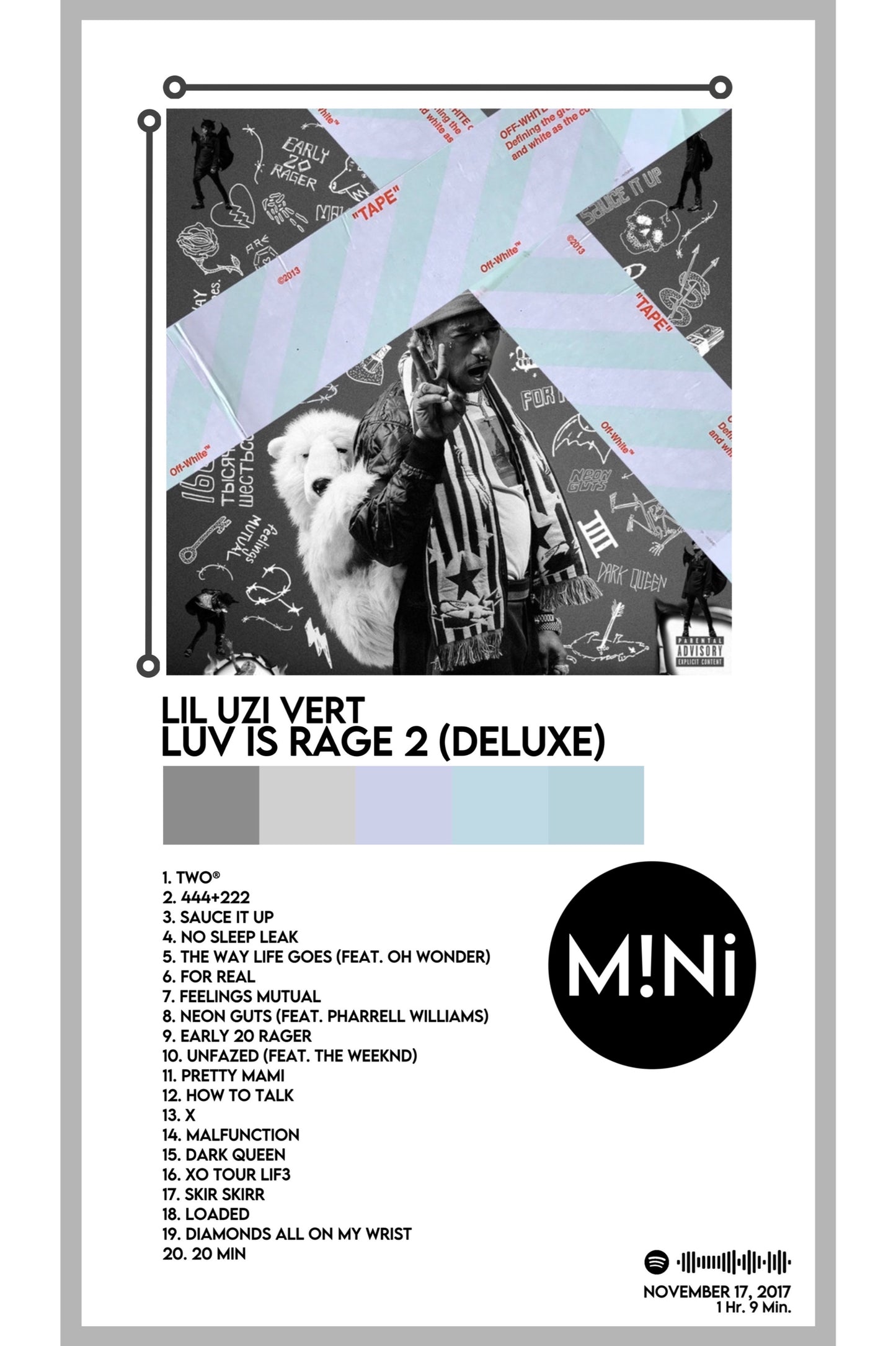 Lil Uzi Vert - 'Luv Is Rage 2' 12x18 Poster