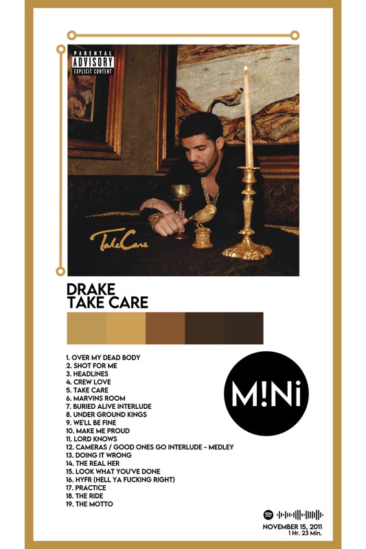 Drake - 'Take Care' 12x18 Poster