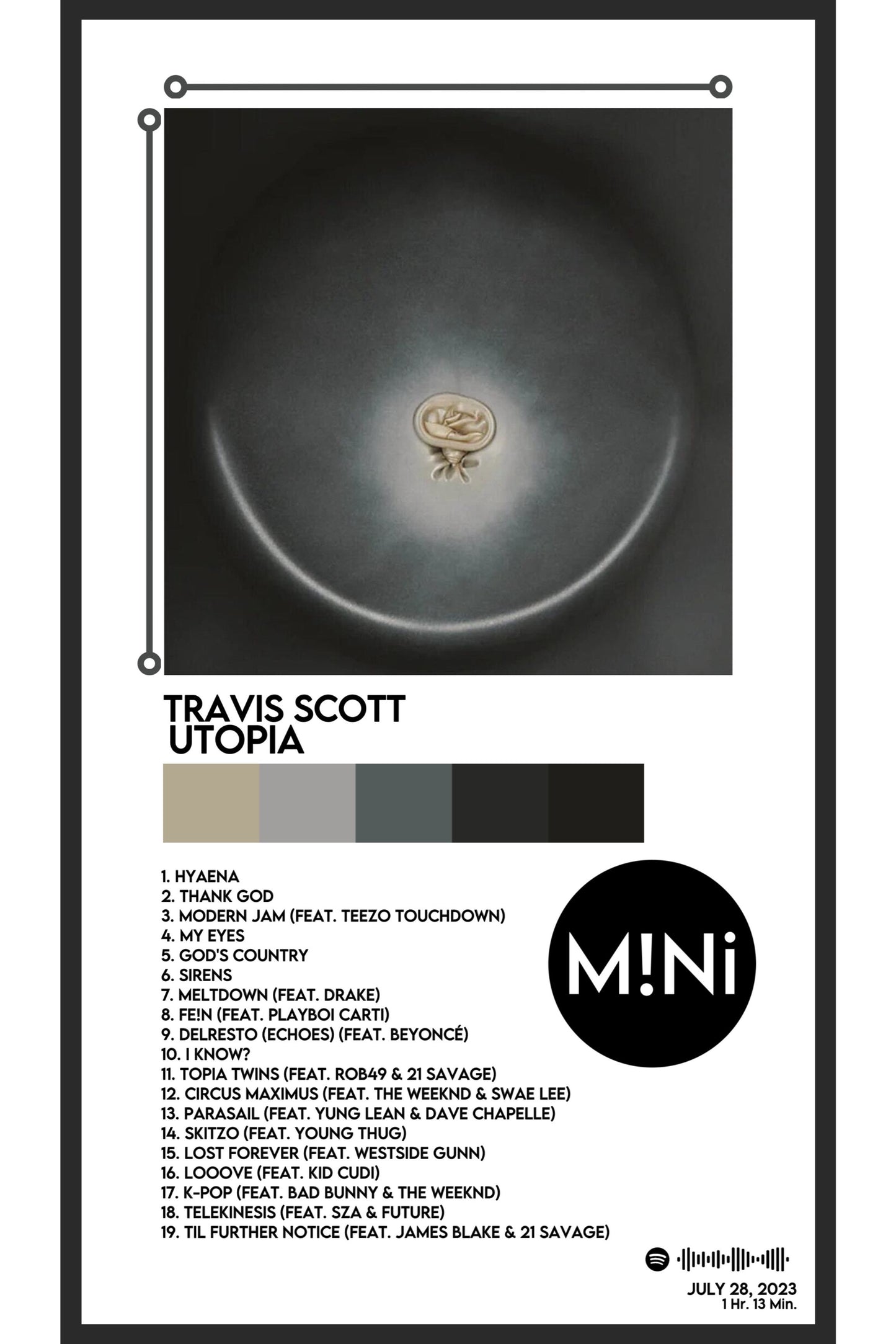 Travis Scott - 'UTOPIA' 12x18 Poster