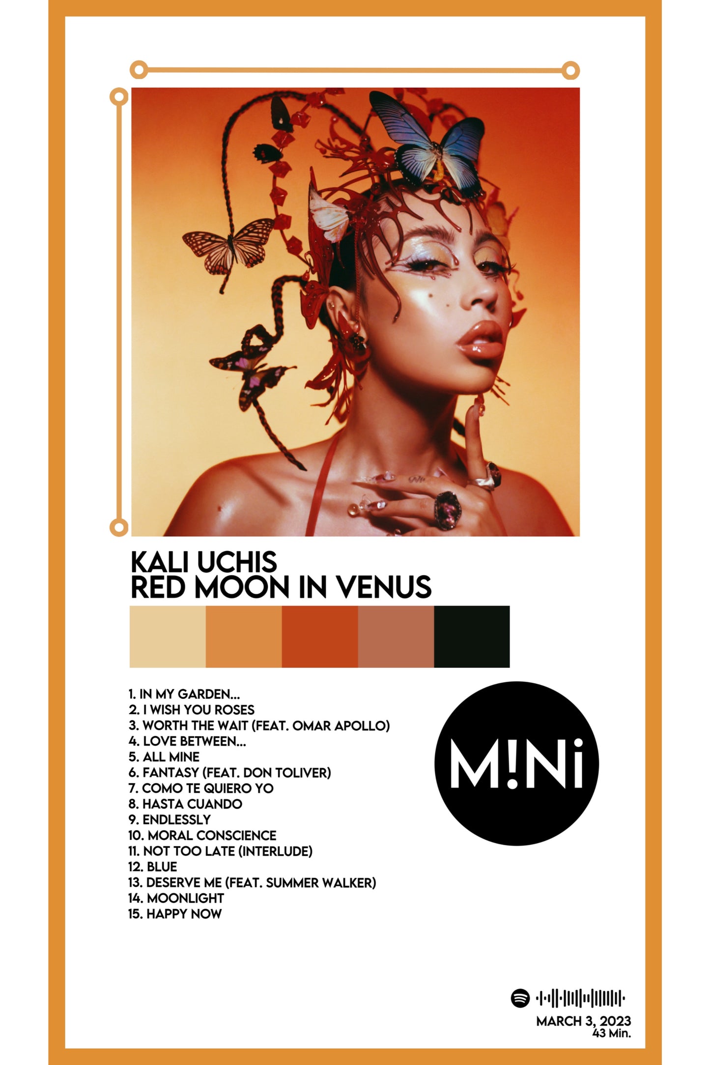 Kali Uchis - 'Red Moon In Venus' 12x18 Poster