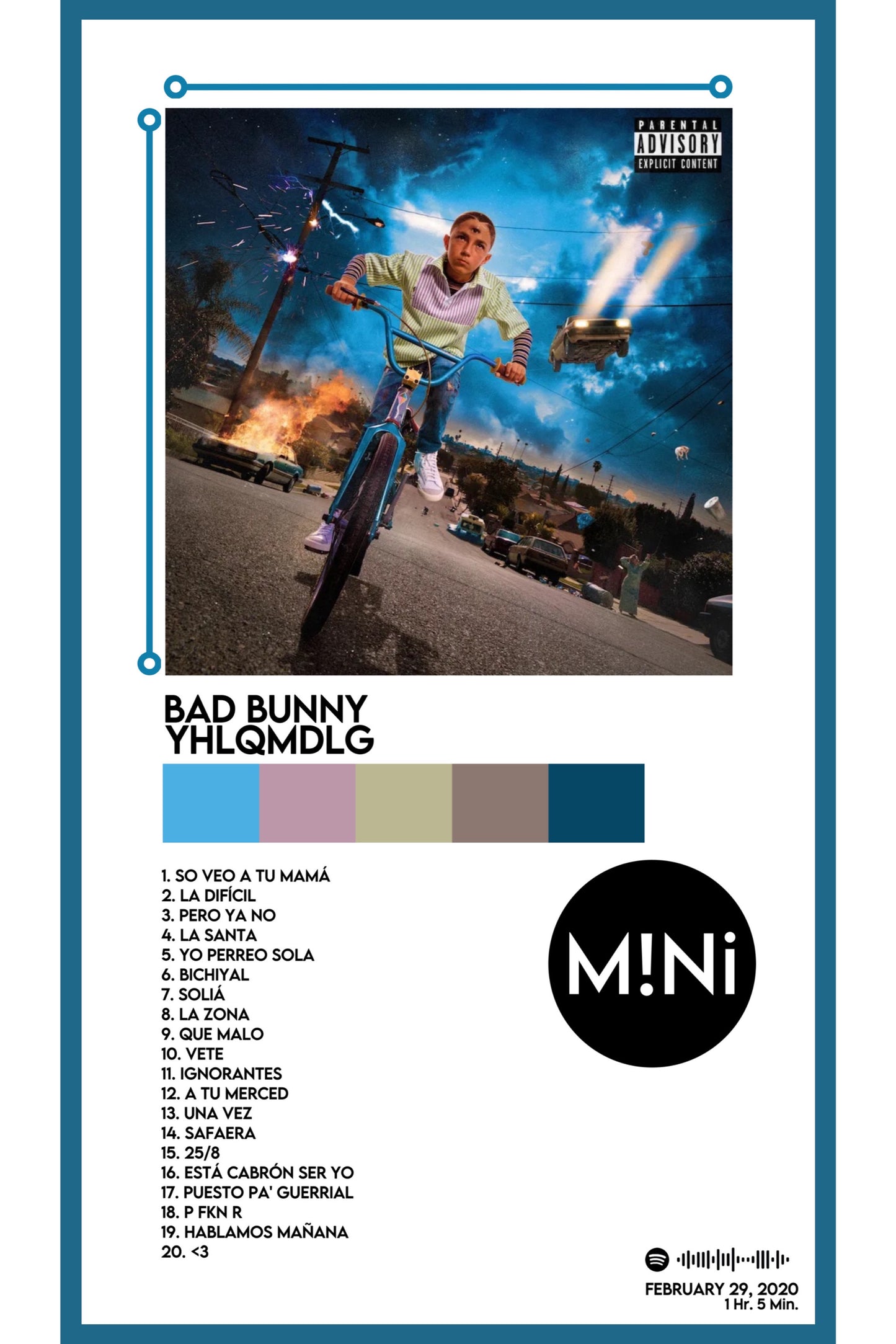Bad Bunny - 'YHLQMDLG' 12x18 Poster