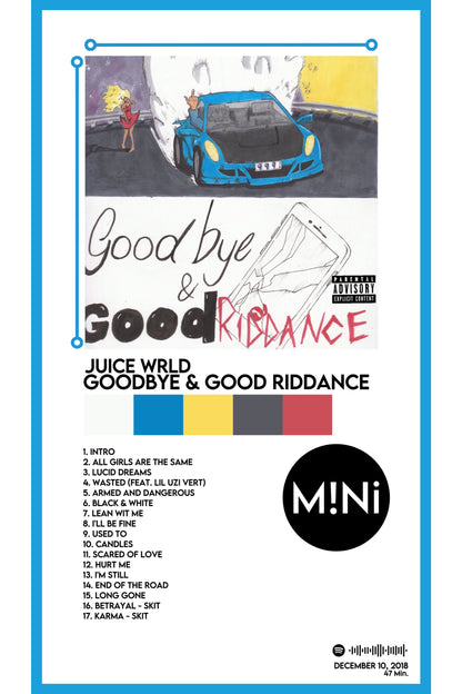 Juice WRLD - 'Goodbye & Good Riddance' 12x18 Poster